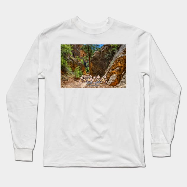 Lick Wash Trail Hike Long Sleeve T-Shirt by Gestalt Imagery